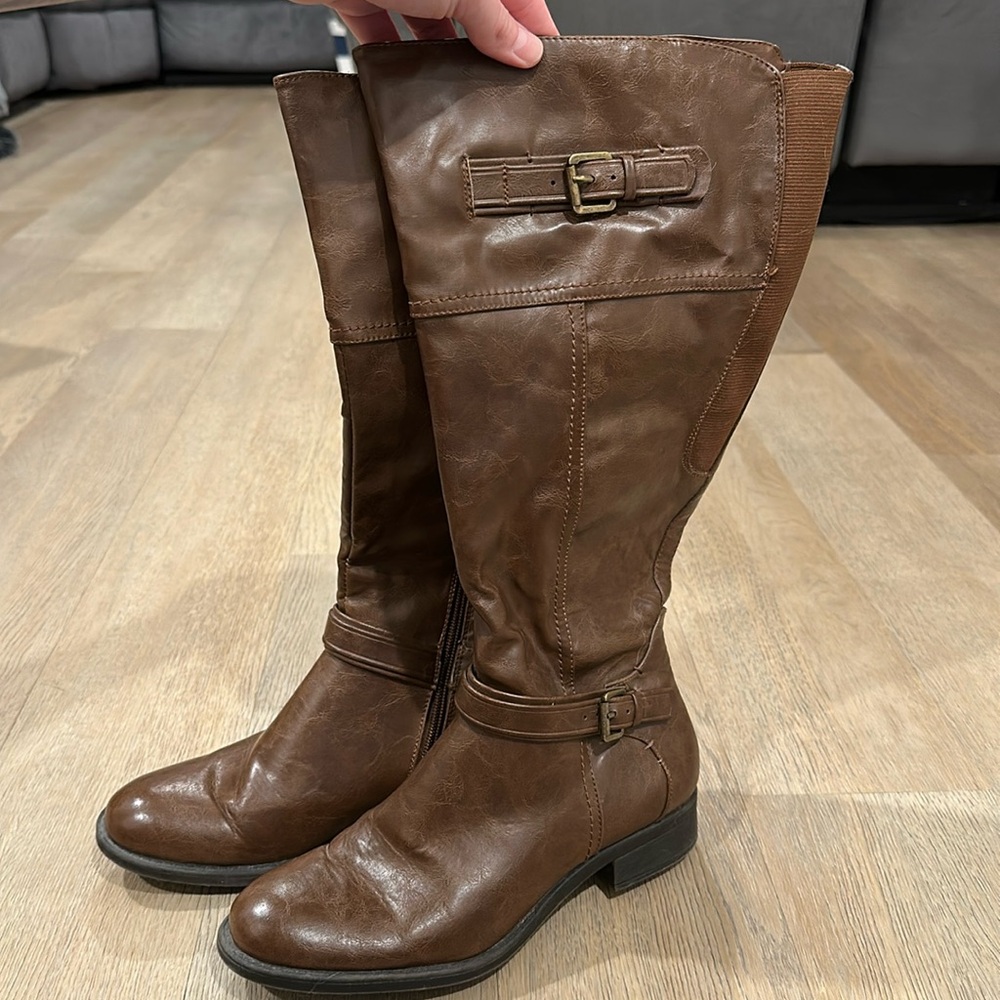 Leather Brown Tall Boots